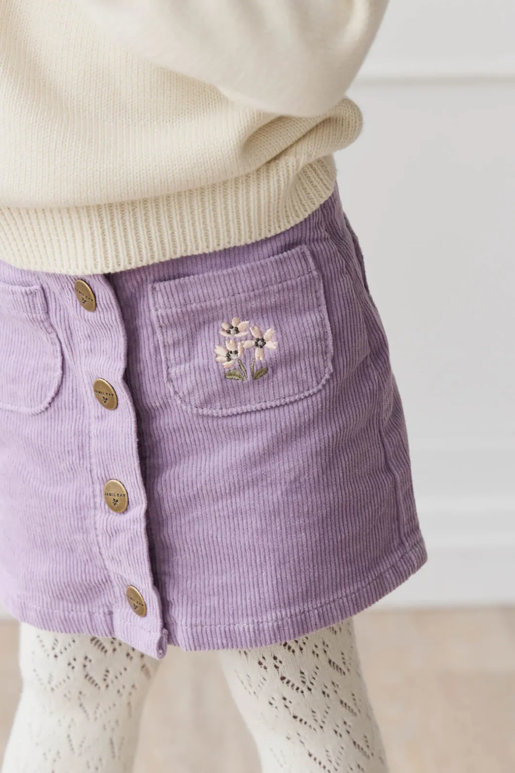 Alexis Cord Skirt - Wildflower Meadow