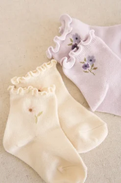 Alison Sock - Dusky Lavender Posie Fields