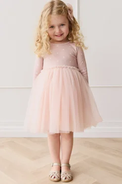 Anna Tulle Dress - Petite Heart Old Rose