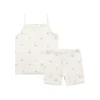 Bamboo Ari Singlet Pyjama Set - Cherry Love Parchment
