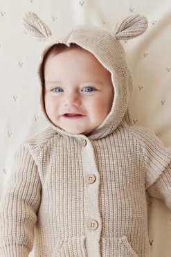 Bear Knit Onepiece - Sand Marle Fleck