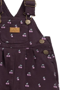 Blair Cord Overall - Cherry Love Plum Embroidery