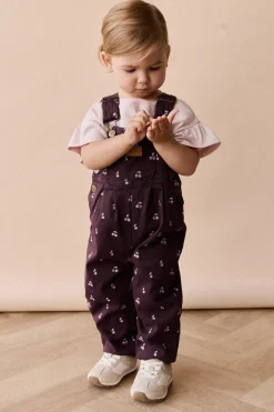 Blair Cord Overall - Cherry Love Plum Embroidery