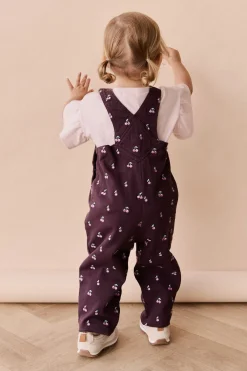 Blair Cord Overall - Cherry Love Plum Embroidery