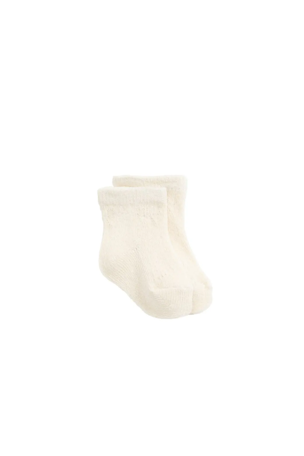 Bow Pointelle Ankle Socks - Milk