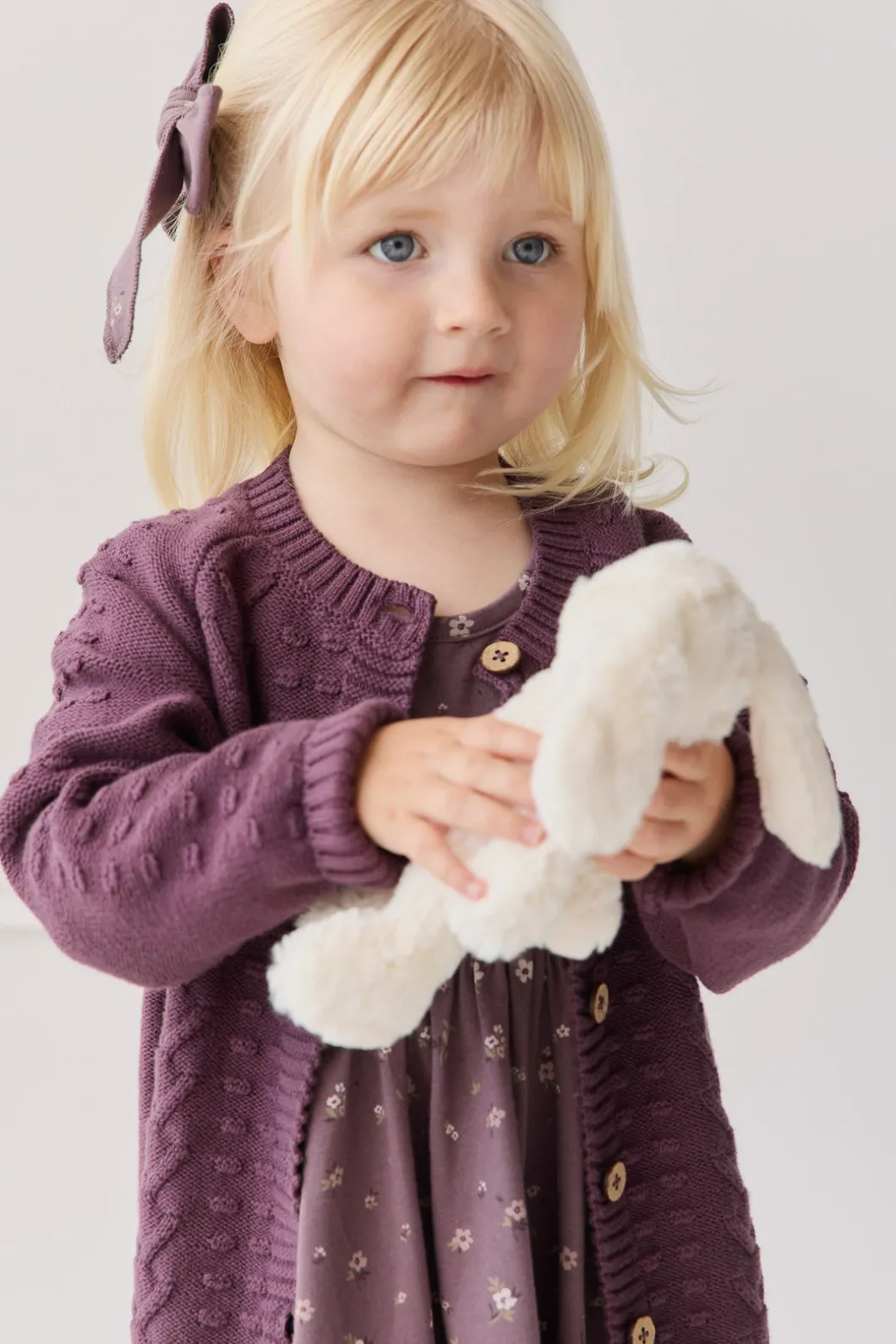 Cable Knit Cardigan - Blackberry