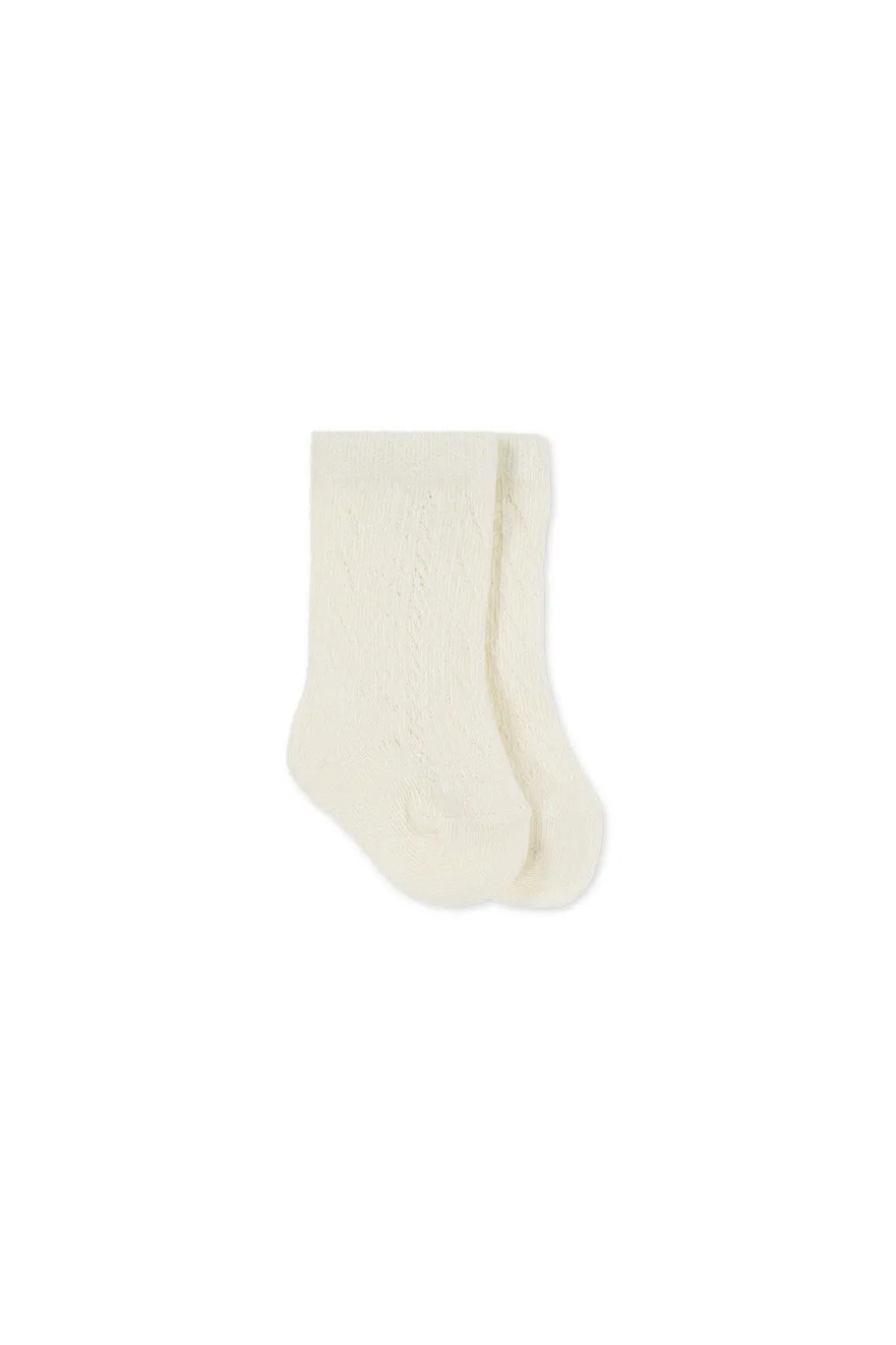 Cable Weave Knee High Sock - Plaster