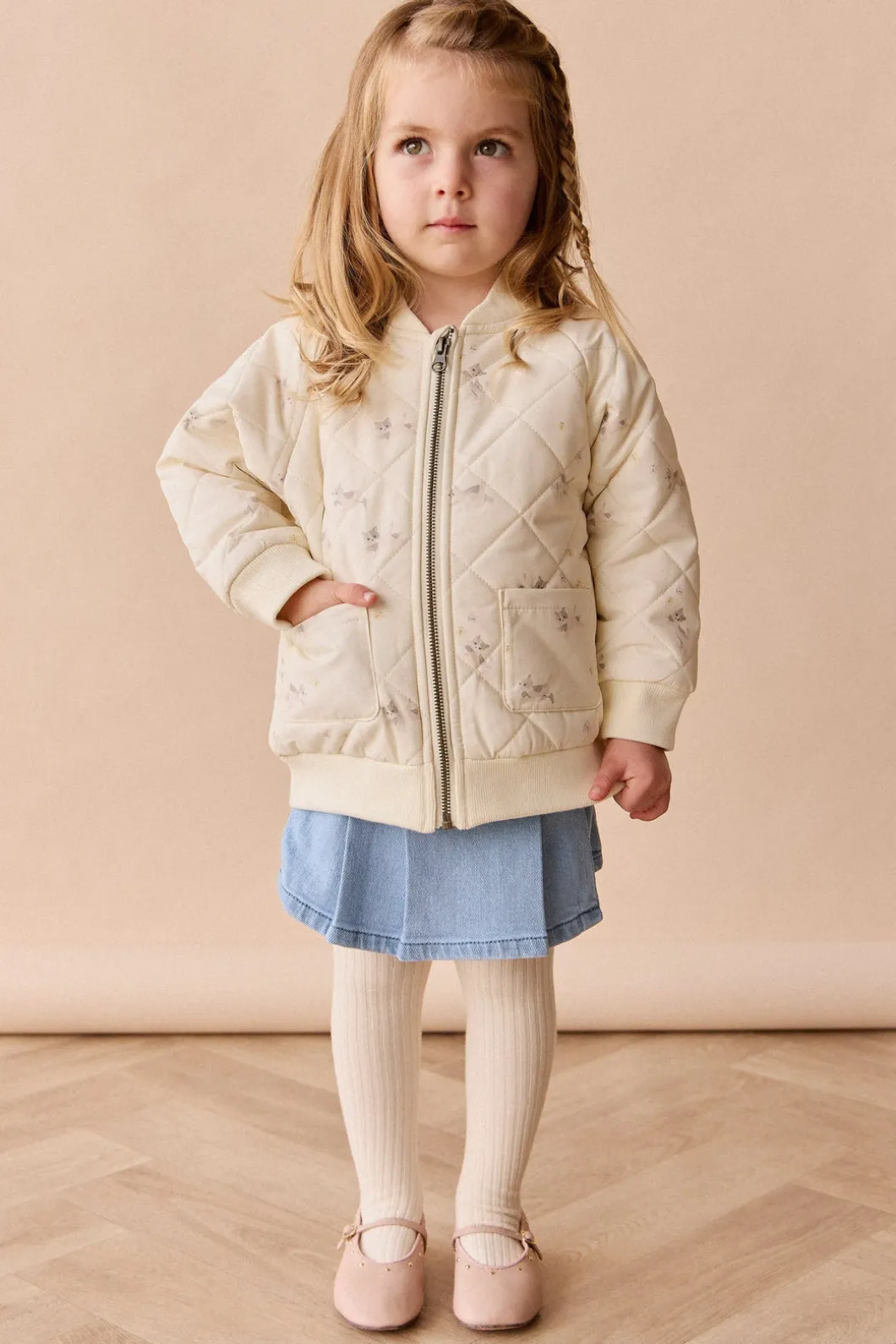 Cammy Jacket - Playful Kitten Whisper White