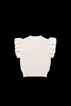 Caroline Frill Vest - Berry Cream