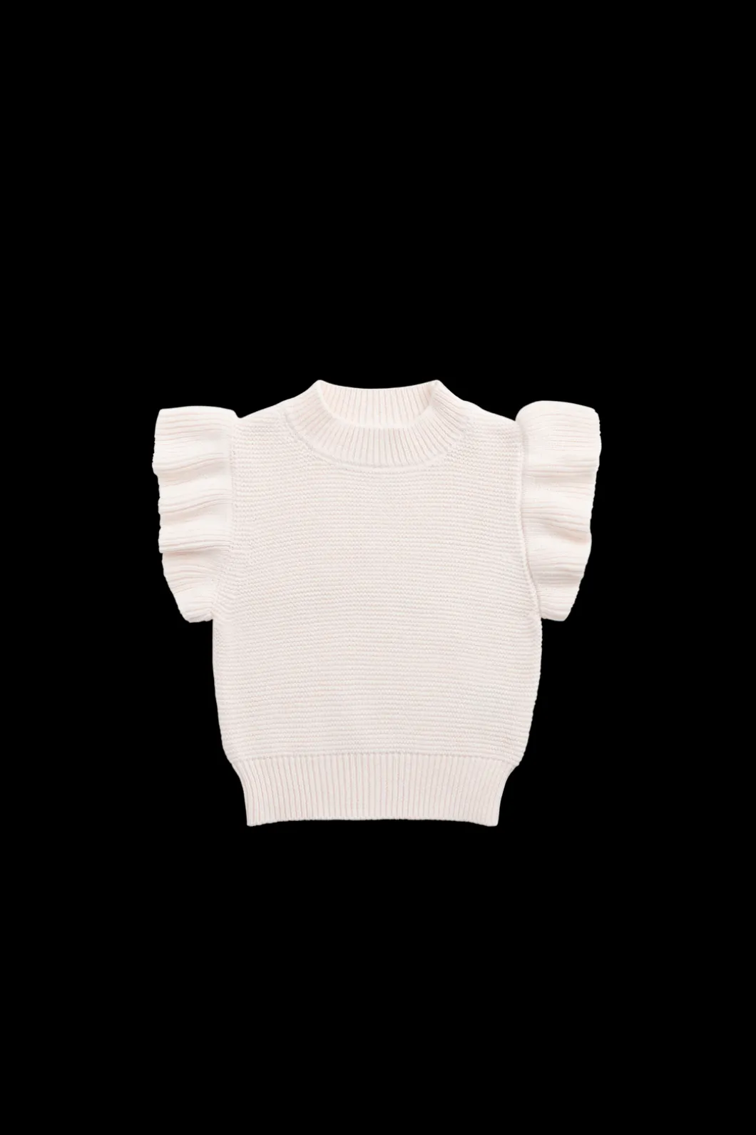 Caroline Frill Vest - Berry Cream