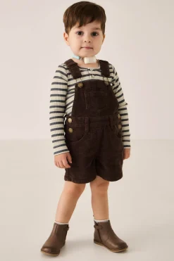 Casey Cord Short Overall - Bear