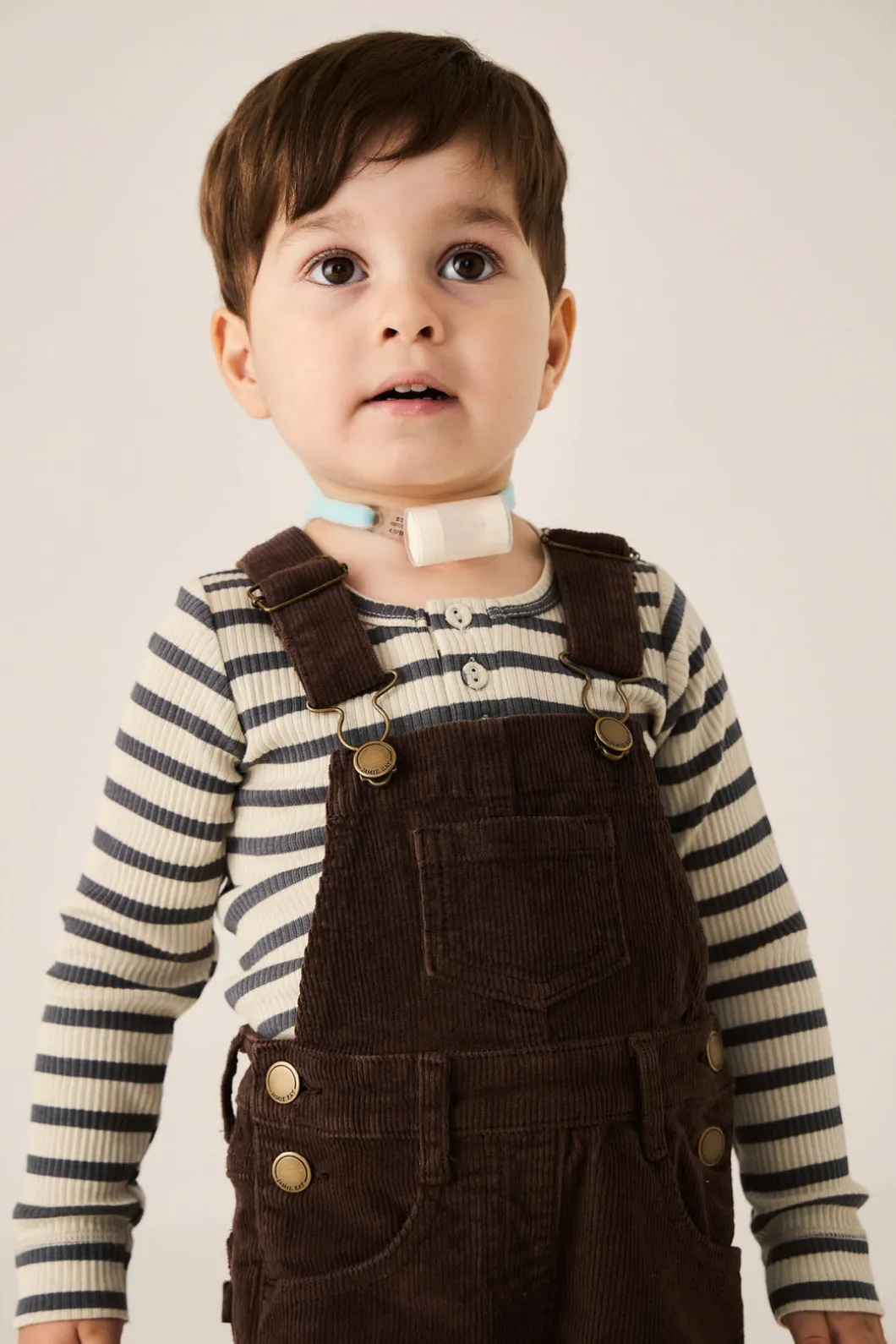 Casey Cord Short Overall - Bear