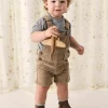 Casey Short Cord Overall - Vintage Taupe