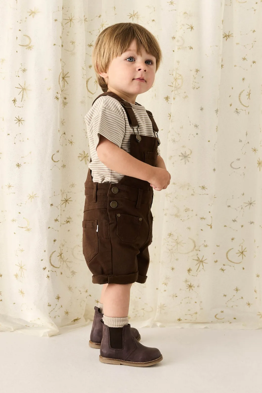 Chase Short Overall - Dark Coffee