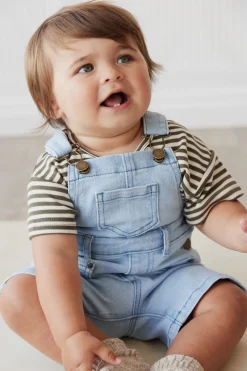 Chase Short Overall - Washed Denim