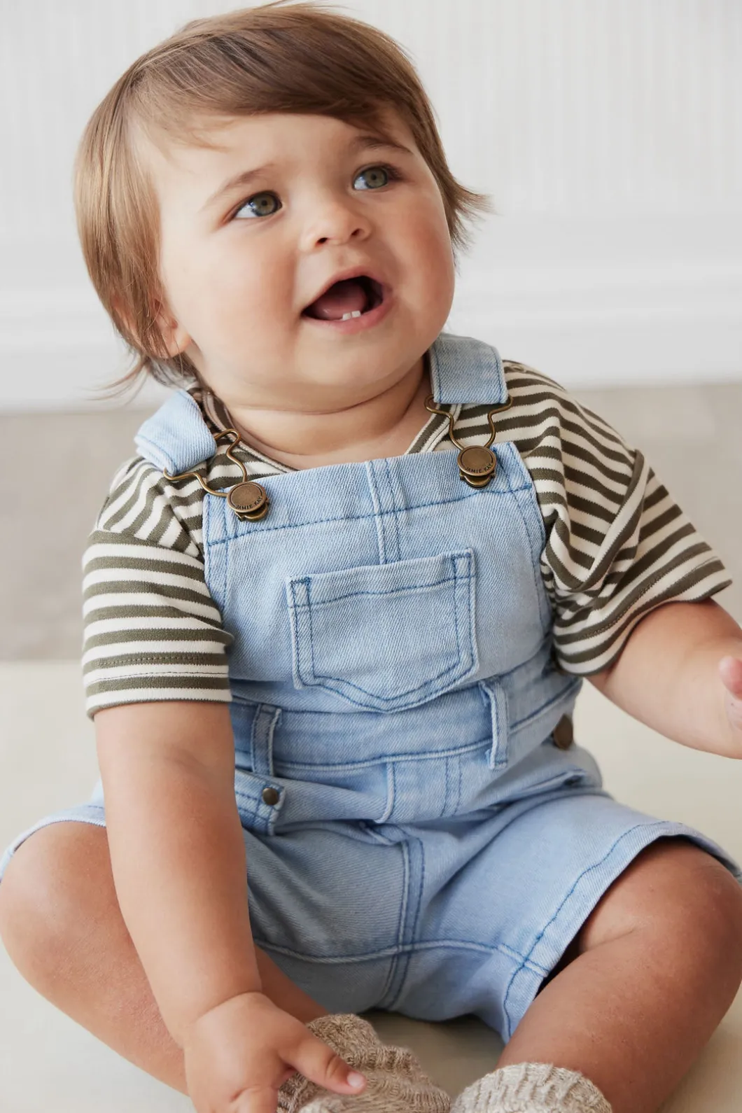 Chase Short Overall - Washed Denim