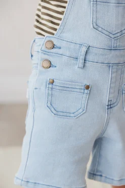 Chase Short Overall - Washed Denim