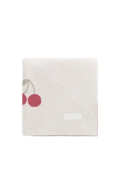 Cherry Knitted Blanket - Cherry Love Rhubarb