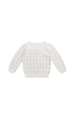 Cherry Love Jumper - Cherry Love Jacquard Egret