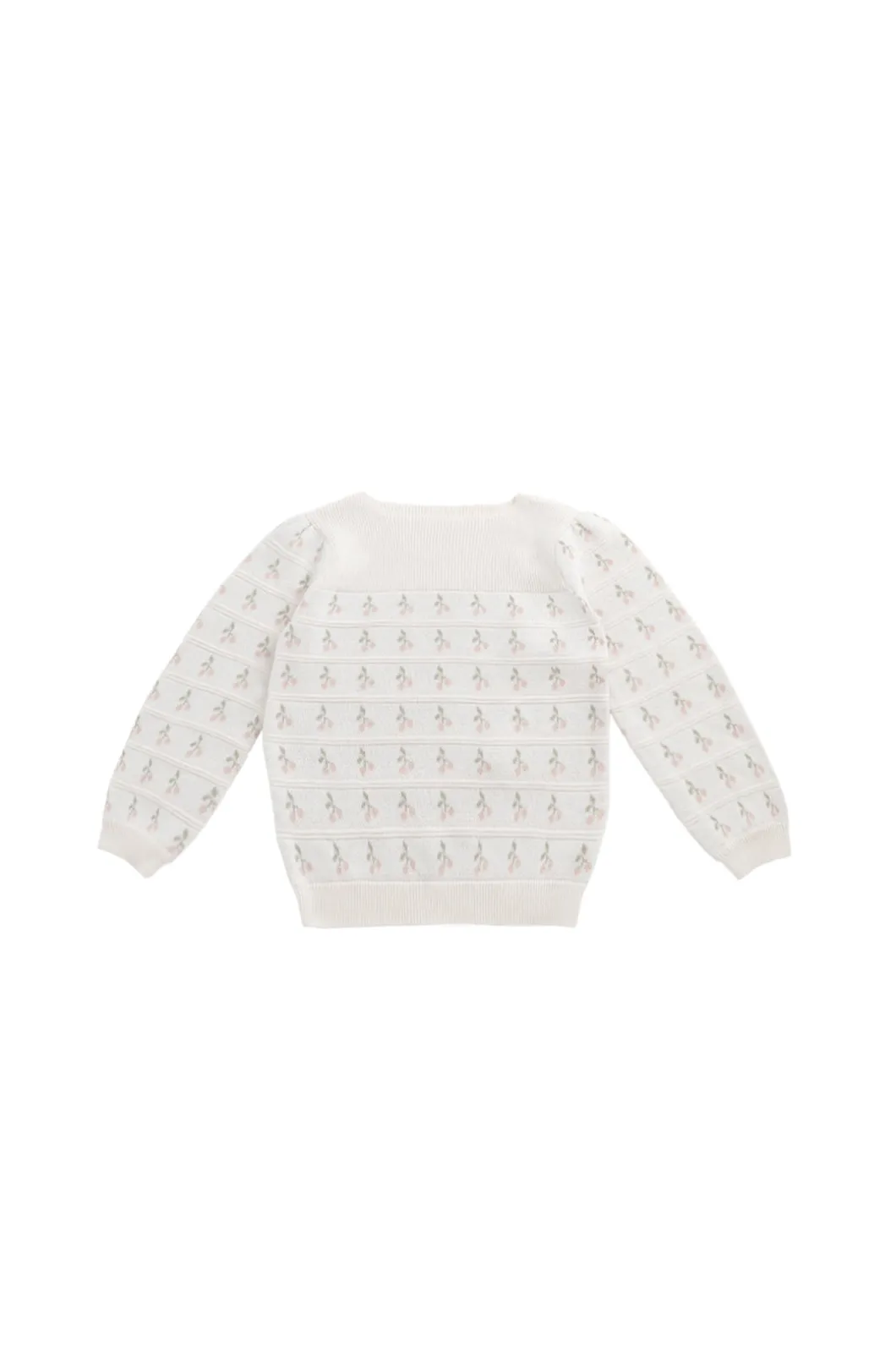 Cherry Love Jumper - Cherry Love Jacquard Egret
