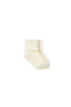 Classic Rib Sock - Parchment