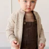 Dean Knit Zip Jacket - Oatmeal Shitake Dot
