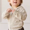Dillon Knit Zip Hoodie - Oatmeal Shitake Dot
