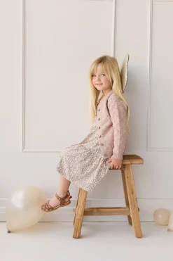 Dotty Cardigan - Dusky Rose