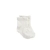 Emily Pointelle Ankle Sock - Light Oatmeal Marle