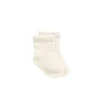 Emily Pointelle Ankle Sock - Milk