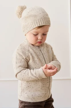 Ethan Hat - Oatmeal Shitake Dot