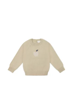 Ethan Jumper - Biscuit Jacquard Fresh Apple