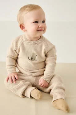 Ethan Jumper - Oatmeal Marle Leopard