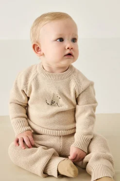 Ethan Jumper - Oatmeal Marle Leopard
