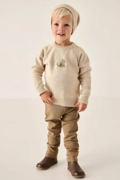 Ethan Jumper - Oatmeal Marle Leopard