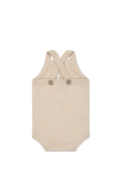 Ethan Playsuit - Oatmeal Marle Leopard