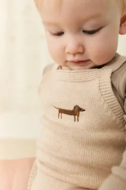 Ethan Playsuit - Oatmeal Marle Cosy Basil