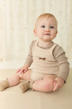 Ethan Playsuit - Oatmeal Marle Cosy Basil