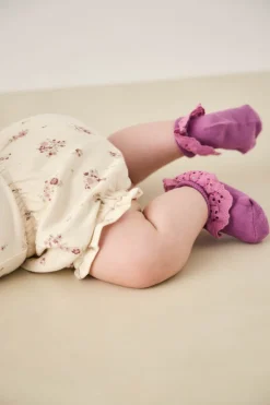 Frill Ankle Sock - Berry Jam