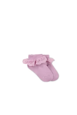 Frill Ankle Sock - Lilac Blush