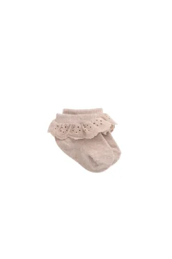 Frill Ankle Sock - Violet Tint Marle