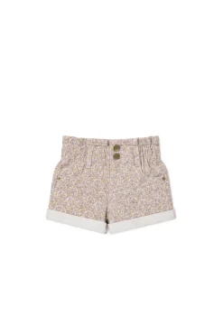 Grace Cotton Twill Short - Chloe Lilac
