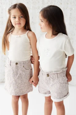 Grace Cotton Twill Short - Chloe Lilac