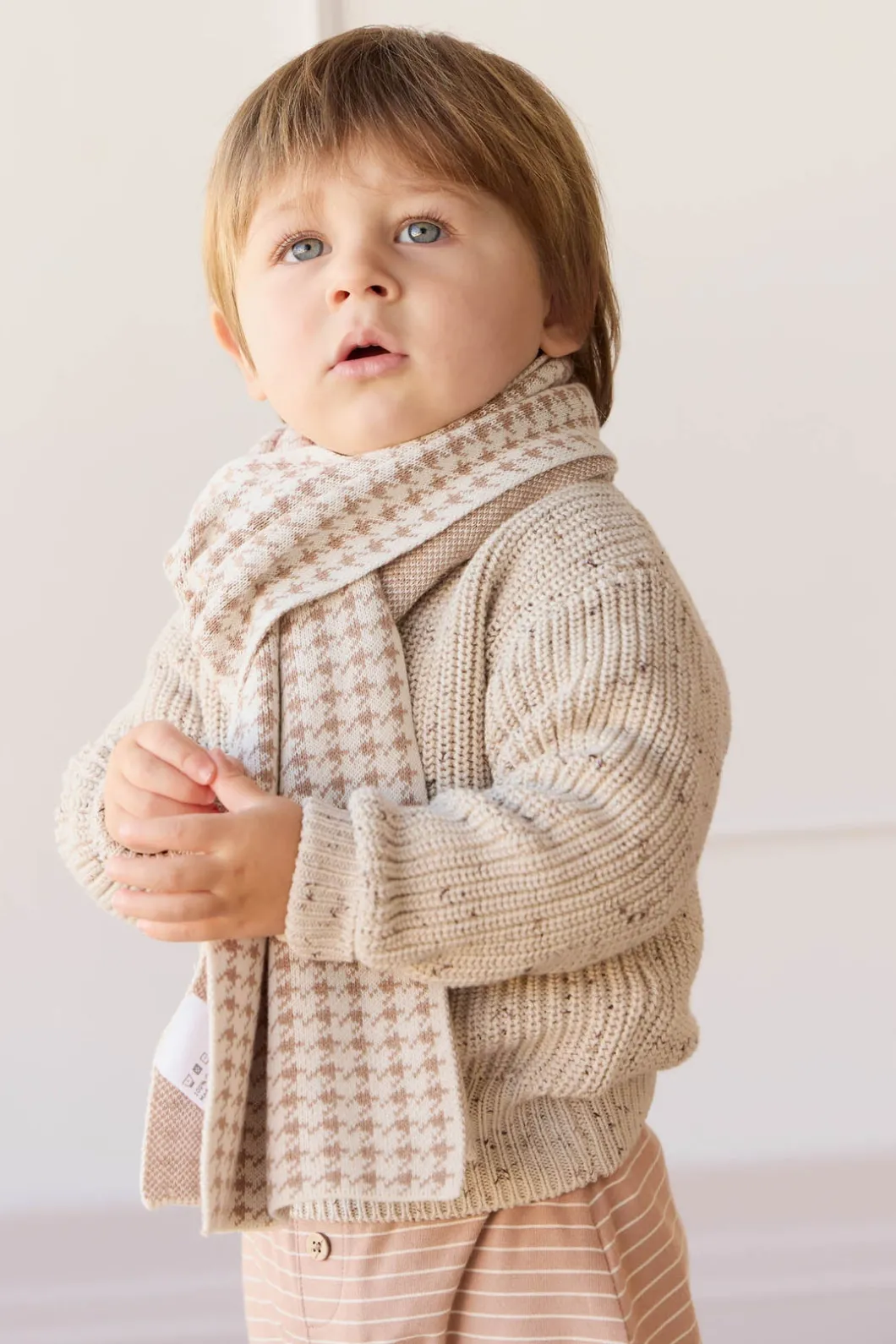 Houndstooth Scarf - Houndstooth Natural