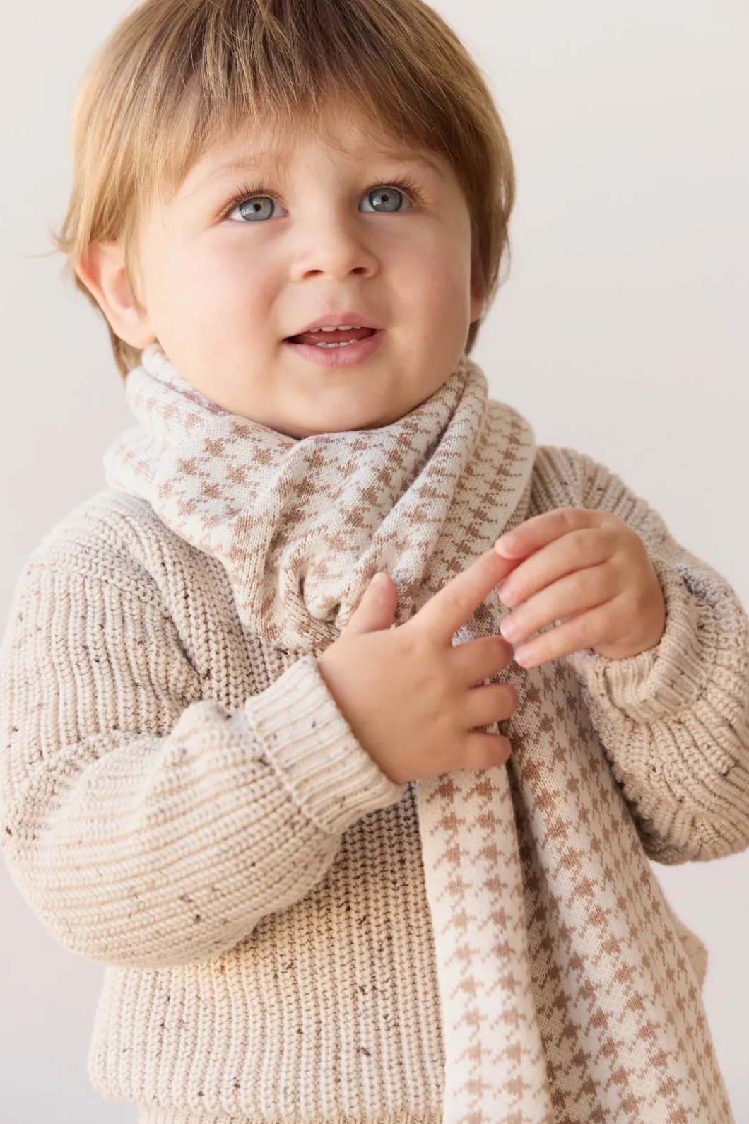 Houndstooth Scarf - Houndstooth Natural