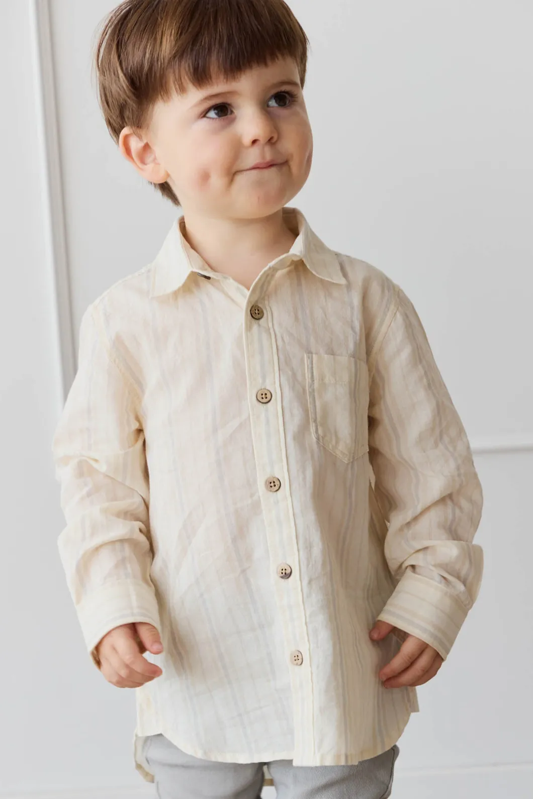 Isaiah Shirt - Coastal Stripe Cloud