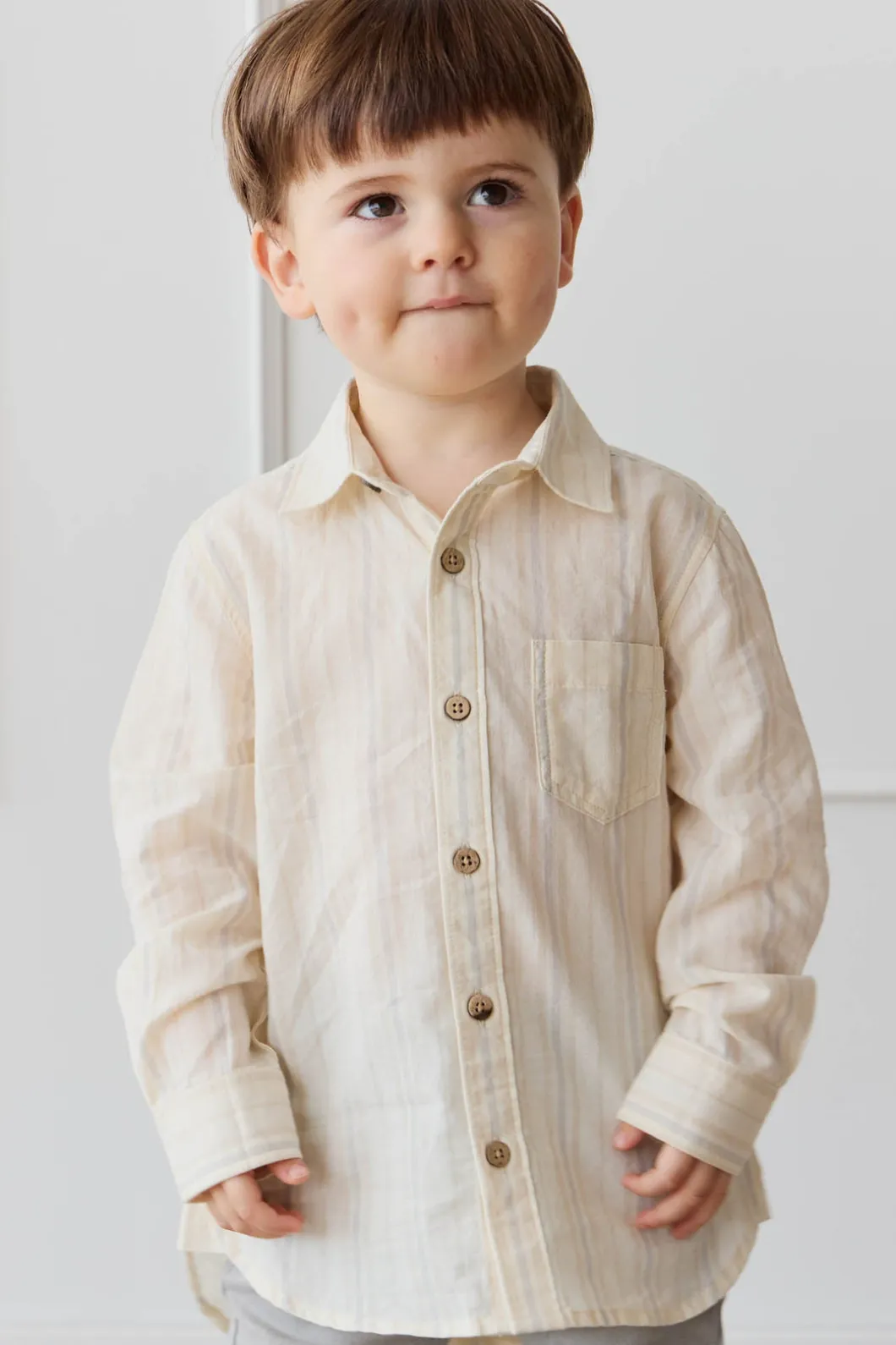 Isaiah Shirt - Coastal Stripe Cloud