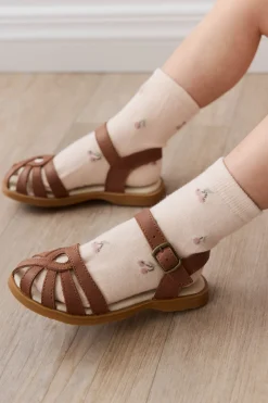 Jacquard Floral Sock - Cherry Love Blush