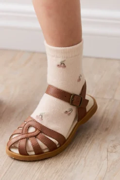 Jacquard Floral Sock - Cherry Love Blush