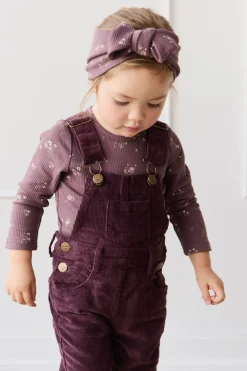 Jordie Cord Overall - Blackberry